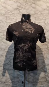 KEMEJA BATIK PRIA MEWAH SLIM FIT KATUN LENGAN PENDEK CS 119