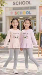 [Bộ nỉ BG dài tay 01 311] Bộ bé gái BIGFOX - MISS MEOW thu đông size đại bộ dài tay cho bé phong cách Hàn Quốc hình in thỏ đeo kính 34567891011 tuổi