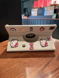 360° Rotatable Dudukan Hello Kitty Cartoon Leather Flip Tablet Cover For Samsung Galaxy Tab S6 S7 S8 S9 FE + S10 Lite Tab A 2019 A7 Lite A8 A9 A9+ A11 A11+ 8.0 8.7 10.1 10.4 10.5 10.9 11 12.4 inch Pink Bow Cat Pad Case Cute Tab Casing Skin With Stand