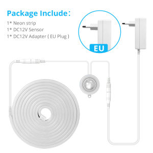 Wireless PIR Motion Sensor LED Strip Light Neon Sign 12V Neon Lights Tape For DIY Kitchen Christmas Backlight Lamp Decoration