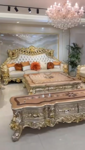Euro | France royal stylish solid wood furniture living room set sofa coffee table TV console set 欧式法式美式高端家私定制 (ETA:1mth)