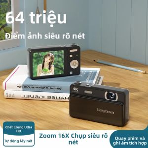 Máy Ảnh Kỹ Thuật Số Nhỏ Gọn CCD 4K HD Với Đầu Đọc Thẻ Học Sinh Tích Hợp Để Chụp Ảnh Và Quay Video Quà Tặng Trường Học