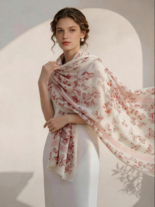 Pierre Cardin | Khăn Quàng Cashmere Nữ Siêu Nhẹ Ấm Áp