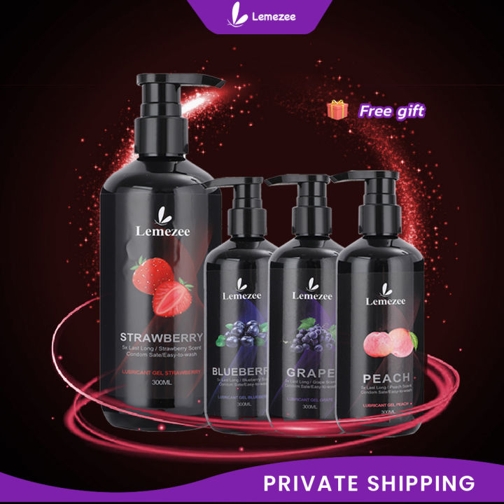 Lemezee 300ml Lubricant Water Soluble Lubricant Gel Sex Lube Health Strawberry Flavored Gel 5716