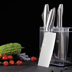 Knife Set with stand stainless steel kitchen knife set with holder chef knife organizer Made in Japan