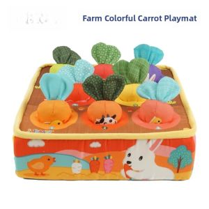 Jollybaby Plush Toy for Babies 6 Months And above Early Education Intelligence Training Chewable Pulling Carrot Role Play