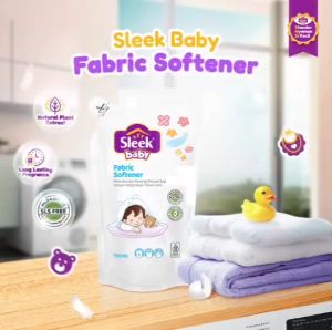 Sleek Baby Softener Pouch 750ml | Sleek Baby Fabric Softener - Pelembut dan Pewangi Pakaian Bayi