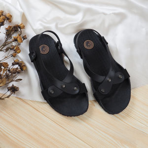 Sandal Gunung Korea Style Cewek Dewasa Terbaru Viral Tali Belakang Kualitas Import Sumba Black