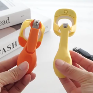 LED Baby Nail Cutter Anti Pinch Nail Clipper With Magnifier Safe For Newborn And Infant