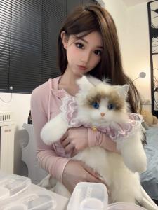 Realistic Cat Doll Backpack Plush Toy Girls Birthday Gift Static Animal Model Simulation Kittens Soft Toys for Children