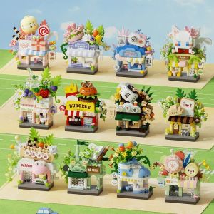 ห้องสมุด ร้านขายขนม ร้านขายสัตว์เลี้ยง ร้านขนมปัง วิวถนน ร้านกาแฟ เมืองจำลอง ตัวต่อขนาดเล็ก ของตกแต่งร้านค้า ของเล่นเด็ก