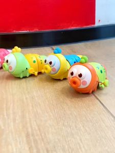 Đồ chơi con sâu bướm bò cót size lớn miệng thu vào ngộ nghĩnh đồ chơi tăng cường vận động tinh cho bé chất liệu nhựa ABS