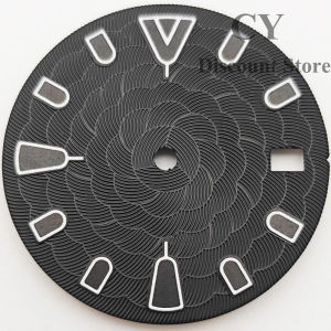 RICHUS NH35 Watch Dial 28.5mm Black Blue Green Watch Dial Green luminous Fit NH34 NH35 Movement Fit 3/3.8/4.2 oclock Crown