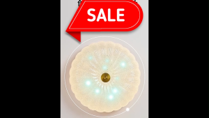 Nordic Style Ceiling Light Romantic Flower Shell Crystal Chandelier Bedroom Starry Night Lamp