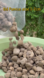 Đá Pumice Vietpot gói 800gr size 1-2cm trồng cây kiểng lá sen đá chuyên lót đáy chậu.
