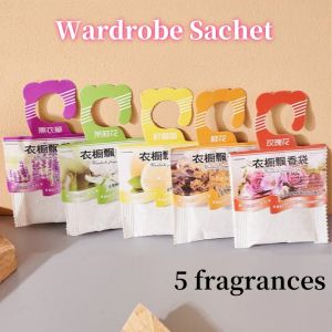 5pcs Wardrobe Fragrance Sachets Smell Incense Hanging Decor Odor Removal Rose Jasmine Lavender Scent Air Freshener for Home Car