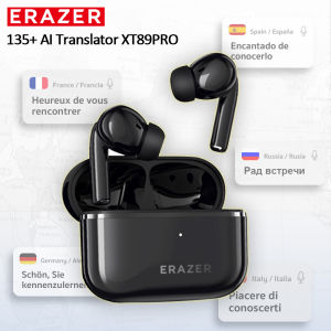 AI Translator Earbuds Erazer XT89PRO Bluetooth Earphones Game Low Latency Wireless Headphones In-Ear Noise Reduction Softpads