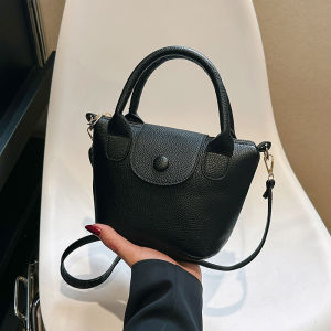 Designer Crossbody Bag Womens New Style 2023 Trendy Small Bucket Bag Soft PU Leather Magnetic Buckle Closure Casual Shoulder Bag