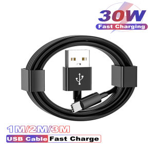 30W USB A to Type C Cable For Samsung Galaxy s8 s10 Xiaomi Huawei Android phone Fast charging Accessories Data line 1M 2M 3M
