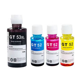 Bộ Mực In Thay Thế GT53XL GT52 GT51 Cho Máy In HP GT5820 GT411 GT582 GT410 Tương Thích Với 518 519 510 531 672 726 755 798. Bộ Dụng Cụ Nạp Mực In Nhuộm.