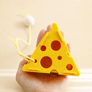 DIY Cheese Block Cat Self Entertainment Toys Bell Sound Cat Toys Requires Assembly Grinding Teeth Cleans Teeth Pet Supplies