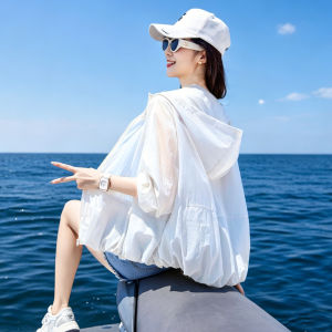 MANWUJINGLING | Lightweight Sun Protection Coat for Short Women White