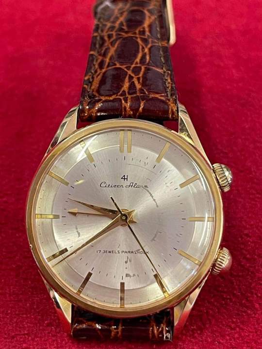 CITIZEN ALARM 17JEWELS PARASHOCK シチズン Citizen Alarm Vintage Stainless Steel 17 Jewels Manual