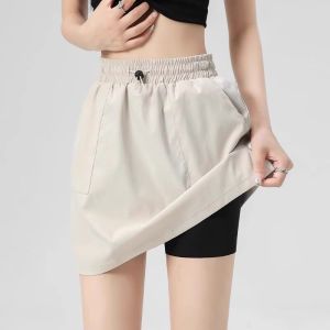 High Waist Covering Skirt Short A-Line Skirt