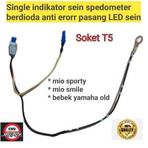soket fiting indikator sein T5 berdioda anti eror bonus lampu led T5