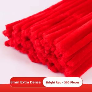 Thickened 8mm Twisted Sticks Handmade DIY Bouquet Materials Full Set Childrens Colorful Macaron Series Plushy Army Green Hairband Weaving Rose Sunflower Tulip