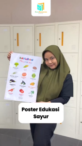 POSTER EDUKASI ANAK - SAYURAN - BILINGUAL