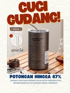 Tumbler stainless steel Coffee tea 360ml & 600ml mug kopi cangkir kopi aesthetic free sedotan