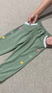 Celana Jogger Anak Perempuan Usia 1-14 Tahun Celana Anak Harian Santai Motif Bordir Karakter