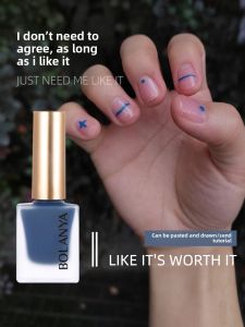 No-Bake Matte Nail Polish Black White Gray Transparent Nude Removable Odorless Long-Lasting JL