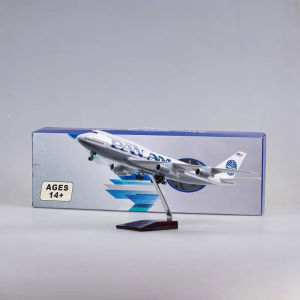 1:150 Scale 47CM PAN-Am B747 Airplane Panam Model Plane Display Diecast Airplane 747 Model Airplane with LED