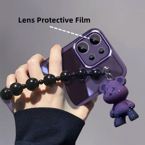 เคสโทรศัพท์ Infinix Zero 30 5G - ขายดีปลอกฟิล์มเลนส์ในตัวพร้อมสร้อยข้อมือตุ๊กตา ป้องกันเลนส์สีทึบซองนุ่มใส Infinix Zero30 5G 2023