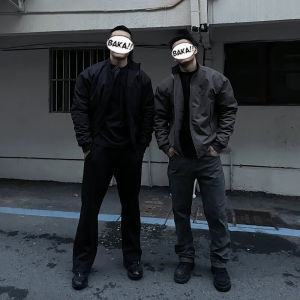 GTLA Mens Spring Autumn Coach Jacket Baseball Style Stand Collar Pilot Shirt Handsome Top Loose Fit Youth Fashion Long Sleeve Zipper Closure