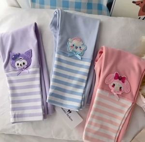 Seluar Legging Bayi Perempuan Kartun Jalur Comel