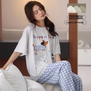 Miiow | Pure Cotton Cat Person Sleepwear Womens Long Sleeve Long Pants Home Clothes Set Spring Autumn New Arrival Student Suitable