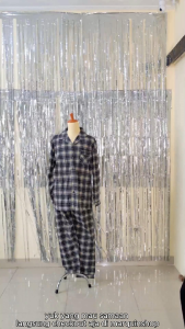 BAJU TIDUR PIYAMA CEWEK COWOK PP KATUN HALUS TEBEL ADEM IMPORT BERKUALITAS LENGAN PANJANG SETELAN CELANA PANJANG MOTIF KRA KANCING TERBARU WARNA CERAH SIZE M-XXXL FIT TO 85KG