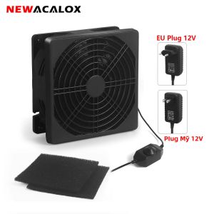NEWACALOX Mini Hàn Khói Hút Đen Hút Quạt Có Điều Khiển Tốc Độ Cho Điện Mỏ Hàn 120x120mm