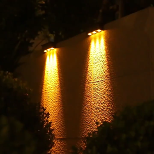 Slamp LED Solar Wall Light Outdoor Waterproof Tricolor/RGB Solar Lamp Super Bright Fence Light Intelligent Light Control Auto ON/OFF Wall Washer Light for Balcony Stairs Street Lighting