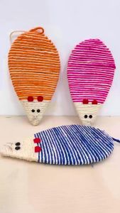 Đồ chơi bàn cào móng cho Mèo hình cá và chuột bằng vải sisal (mẫu mới) - Love Pets Shop