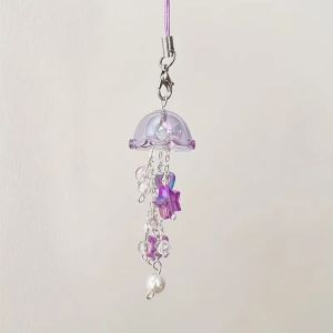 Purple Star Jellyfish Phone Chain Pendant