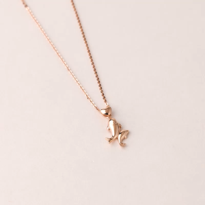 Chow Sang Sang 周生生 Minty Collection 18K Rose Gold Sweet Dolphins Necklace 47cm 92258N FLASH SALE