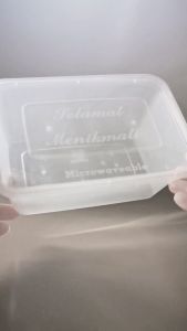 THINWALL KOTAK PERSEGI 1000ML WADAH MAKANAN PLASTIK PLUS TUTUP BENING SUMO (25 PCS)