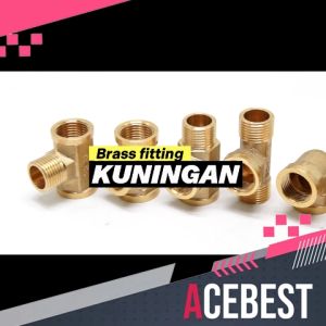 ACEBEST Knee Kuningan Selang Pipa Sambungan Pipa Sok Drat Knee Brass Fitting JS-97