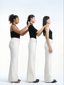 HIPPIE MISS | High Waist Stretchy Flare Jeans White