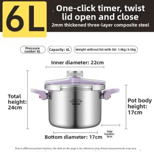 COOKER KING | Stainless Steel Home Use Dual Heat Source Timing Pressure Cooker