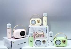Karaoke Wireless Portable Bluetooth Speaker With Microphone Radio FM Machine Mini Music Sound Box Caixa De Som Small Mp3 Column
